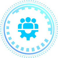 Icon reflects a team of digital innovation experts for modern businesses.